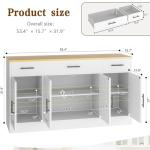 Large Modern Farmhouse Buffet Cabinet with Drawers