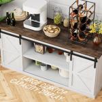 Farmhouse Sideboard Buffet Cabinet with Barn Doors