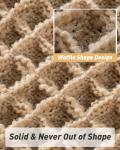 Cozy Waffle Runner Rug, Non-Slip & Washable