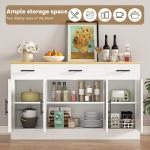 Large Modern Farmhouse Buffet Cabinet with Drawers