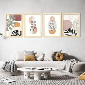 Boho Framed Wall Art Set of 4