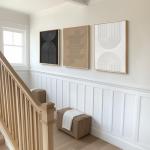 Large Framed Black and White Abstract Wall Art