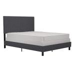 Gray Linen Full Upholstered Bed by DHP