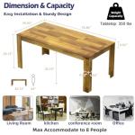 Large Wood Farmhouse Dining Table for 6-8