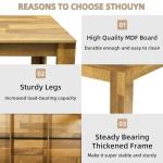 Large Wood Farmhouse Dining Table for 6-8