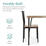 5-Piece Modern Wood and Metal Dining Set