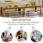 Large Wood Farmhouse Dining Table for 6-8