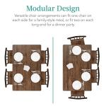 5-Piece Modern Wood and Metal Dining Set
