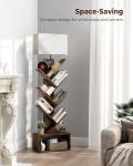 6-Tier Lighted Tree Bookshelf with Storage Cabinet