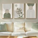 Sage Green Boho Wall Art Set, 3 Pieces