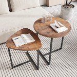 Industrial Nesting Coffee Table Set of 2