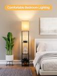 Corner Shelf Floor Lamp with 3 CCT LED Bulbs