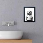 Funny Raccoon Bathroom Wall Art Canvas Print