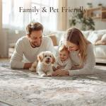 8x10 Machine Washable Vintage Area Rug - Light Taupe