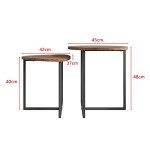 Industrial Nesting Coffee Table Set of 2