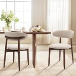 Set of 6 Modern Upholstered Dining Chairs