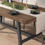 GarveeHome Rustic Industrial Dining Table for 6-8