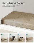 SONGMICS MAZIE 43-Inch Folding Storage Ottoman Bench