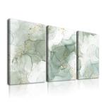 Sage Green Abstract Wall Art Set of 3