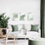 Sage Green Abstract Wall Art Set of 3
