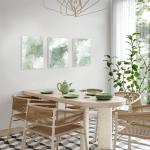 Sage Green Abstract Wall Art Set of 3