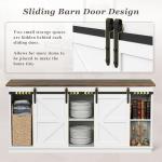 Farmhouse TV Stand with Sliding Barn Doors, 58
