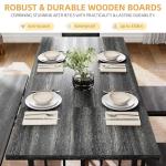 Large Farmhouse Dining Table Set for 6-8