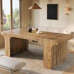 71-Inch Rustic Wooden Dining Table for 6-8