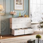 7 Drawer Dresser and TV Stand in White