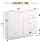 7 Drawer Dresser and TV Stand in White