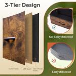 WLIVE 5-Drawer Fabric Dresser with Wood Top