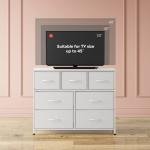 7 Drawer Dresser and TV Stand in White