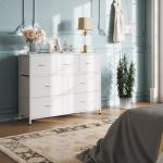 7 Drawer Dresser and TV Stand in White