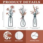 Metal Flower Wall Art Set - Rustic Farmhouse Decor