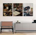 Black Girl Wall Art Set - 3 Canvas Prints