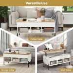 Modern Lift Top Coffee Table with Hidden Storage