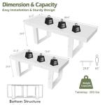 White Marble Extendable Dining Table for 8-10