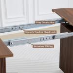 Extendable Round Dining Table for 4-8, Walnut