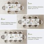 White Marble Extendable Dining Table for 8-10