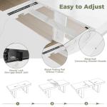 White Marble Extendable Dining Table for 8-10