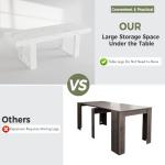 White Marble Extendable Dining Table for 8-10