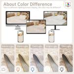 Beige Floral 8x10 Washable Area Rug