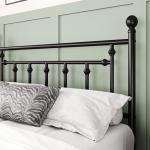 Victorian Style Queen Metal Bed Frame, Black