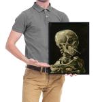Vincent Van Gogh Skeleton with Cigarette Canvas Art