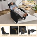 Yaheetech PU Leather Recliner Sofa with Lumbar Support