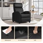 Yaheetech PU Leather Recliner Sofa with Lumbar Support