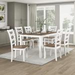 Farmhouse Dining Table Set for 6 with Chairs