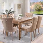 Set of 6 Modern Velvet Dining Chairs