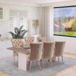 Set of 6 Modern Velvet Dining Chairs