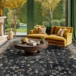 Black Washable 8x10 Area Rug for Any Room